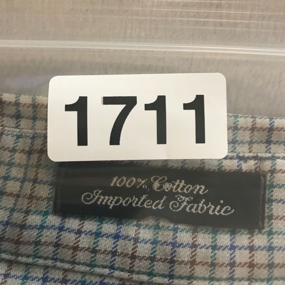 Burberry Shirt Mens Large Multicolor Check Button Up Long Sleeve Casual READ - Picture 9 of 9